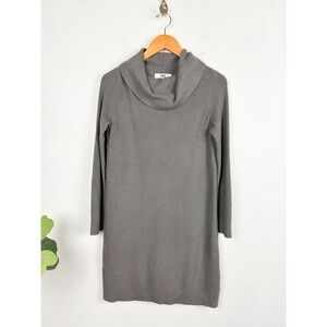 Jack by BB Dakota Gray Plush Knit Cowl Neck Sweater Dress Sz S